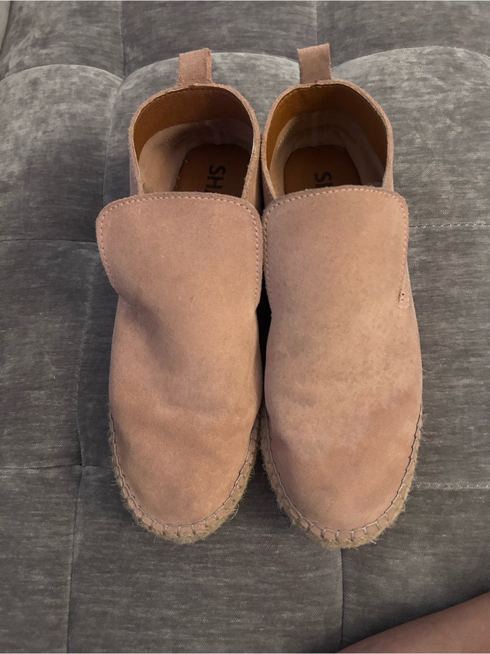 WOMANS Slip-On Suede Espadrilles - Blush Pink